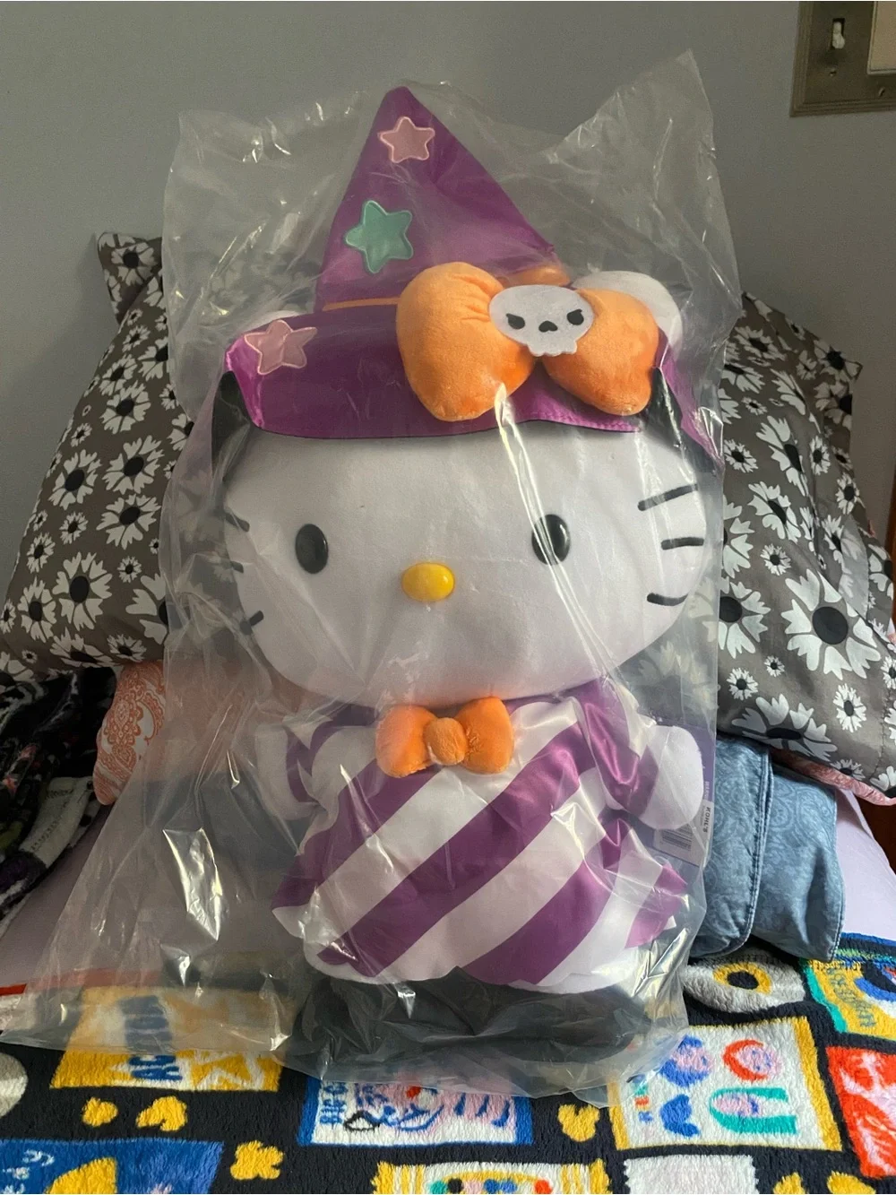 Hello Kitty Plush in Purple Witch Halloween Costume NWT